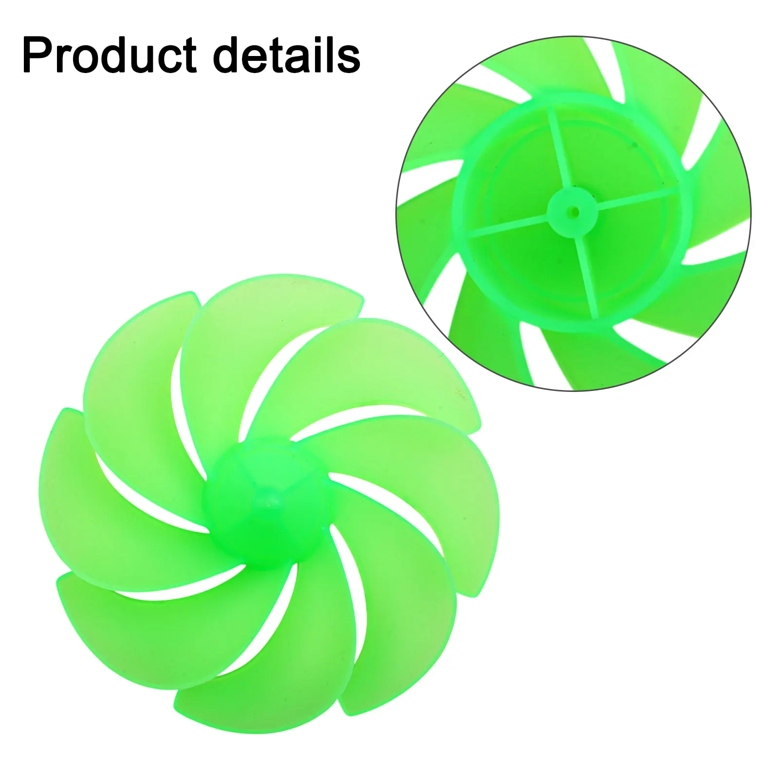 2Pcs 8-Leaves Green Plastic Fan For Blades 120mm With 2mm Bore For DC Motor Wind Turbine Generator DIY For Educational Science K