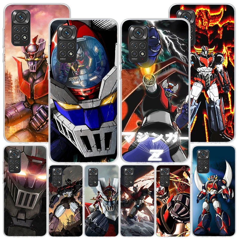 Funda de teléfono con diseño de Anime Manga Mazinger Z para Xiaomi Redmi Note 15 14 13 12S 12 11 Pro Plus 14S 11S 11E 10 10S 11T 5G, funda personalizada