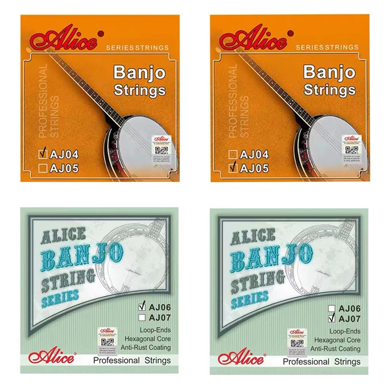 Banjo Strings AJ04/05/06/07 4/5-String Set Plated Steel Coated Copper Alloy 85/15 Bronze Phosphor Bronze Winding Parts for Banjo