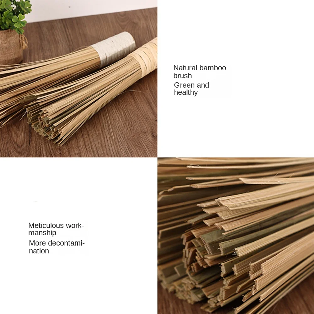 2 Pcs 12-Inch Cleaning Brushes Bamboo Multi-purpose Wok Cleaning Brush Good Flexibility Bamboo Cleaning Brush Kitchen