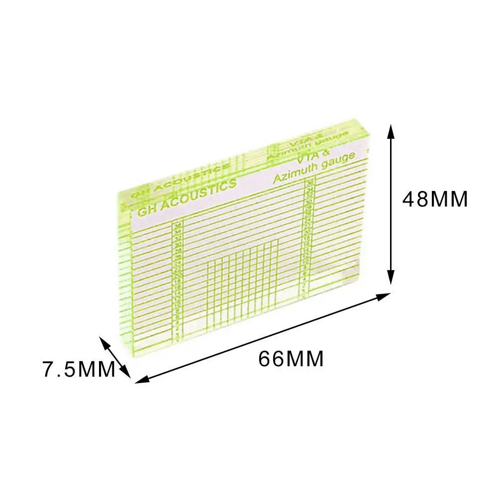 Professional LP Vinyl Tonearm VTA Cartridge Azimuth Alignment Ruler Headshell Alignment Block Quality Acrylic Material