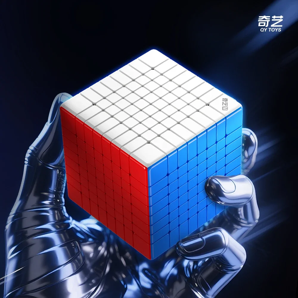 Nuevo Qiyi 8x8x8 cubo magnético eje núcleo magnético de alta gama 8x8 cubo de carreras juguete de rompecabezas especial