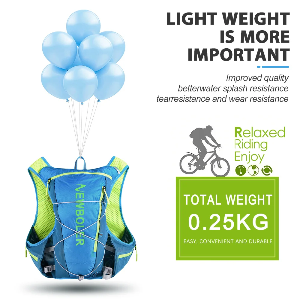 Leichter Outdoor-Rucksack, Trail-Running-Rucksack, Fahrradtasche, Bergsport-Rucksack, Wanderrucksack, Hydrationsrucksack – Detail 7