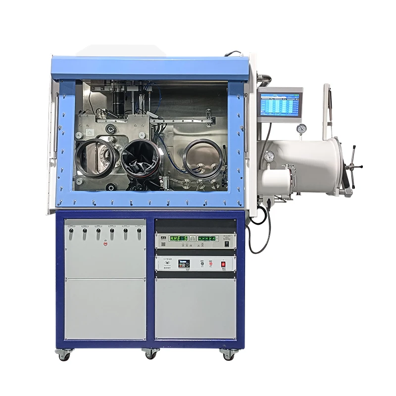 High vacuum Thermal evaporation coater with glove box for deposition functional thin films