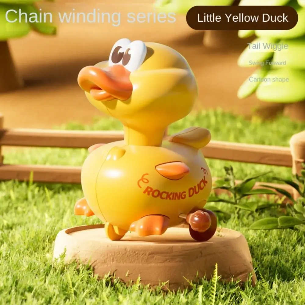 Mechanical Sliding Press Return Toy Cars Vehicles Safety Press and Go Cartoon Duck Plastic Walking Duck Car Return Toys Boys