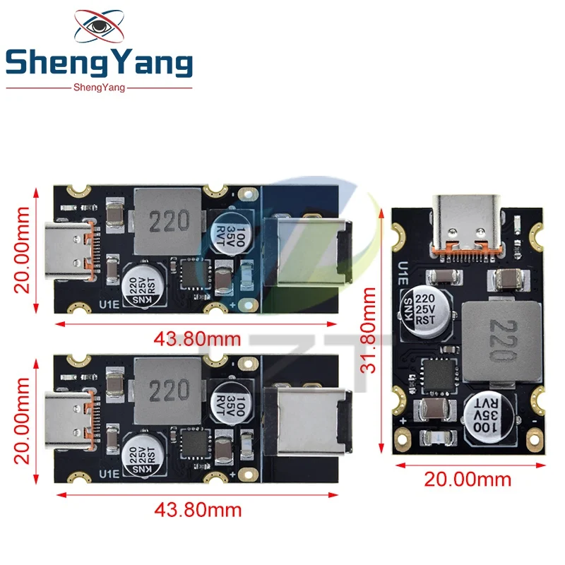 TZT QC4.0 QC3.0 Type-C USB PD65W Fast Charging Adapter Module DC8-32V 3.25A 65W Step Down Module For Huawei SCP/FCP Apple PD image 6