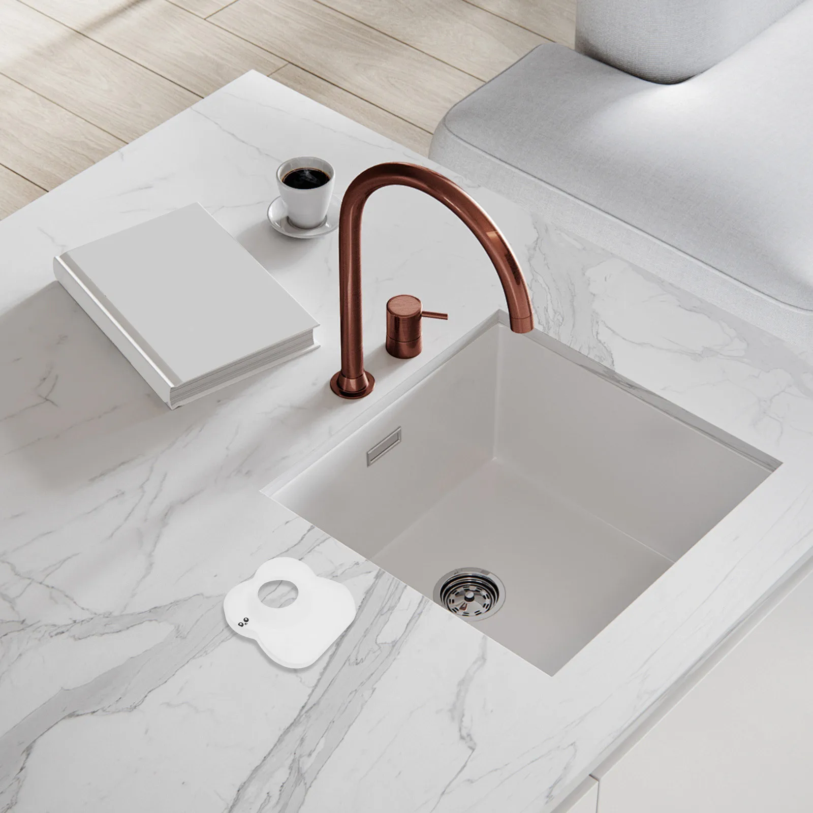 Lavello in silicone paraspruzzi impermeabile anti-scala design pieghevole per cucina lavandino del bagno protezione bordi raccogligocce tappetino di scarico