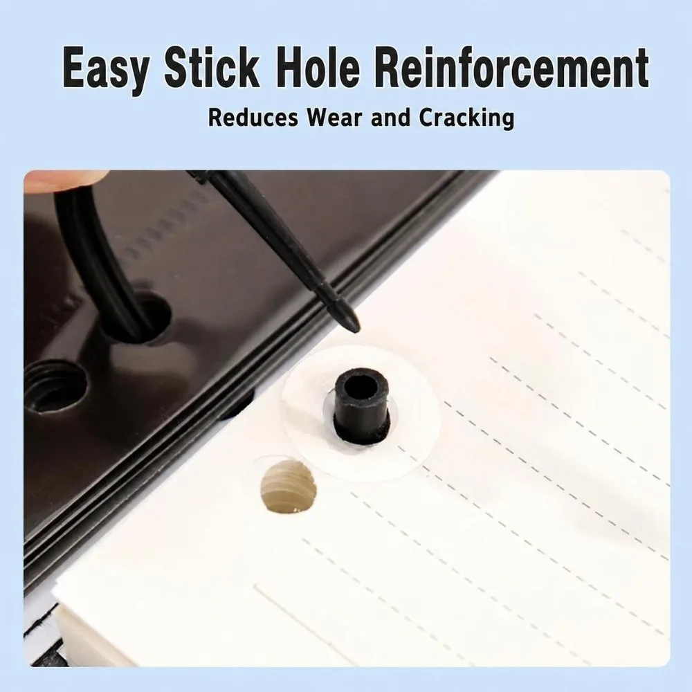200Pcs Clear Hole Reinforcement Stickers Round 8mm Inner Diameter Loose Leaf Hole Reinforcers Prevent Paper Tear