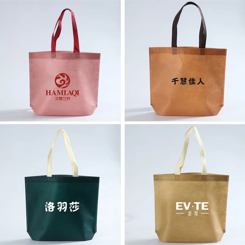 StoBag 25pcs Wholesale Color Non-woven Shopping Tote Shoulder Bag Eco Large Reusable Gift Storage Pouches Custom Logo(Extra Fee)