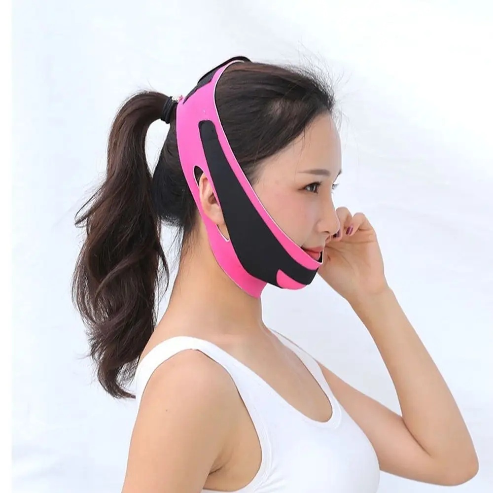 حزام وجه نحيف على شكل حرف V، حزام وجه ضيق للتصحيح البدني، قناع وجه مزدوج لرفع الذقن يناسب جميع أنواع أشكال الوجه #1