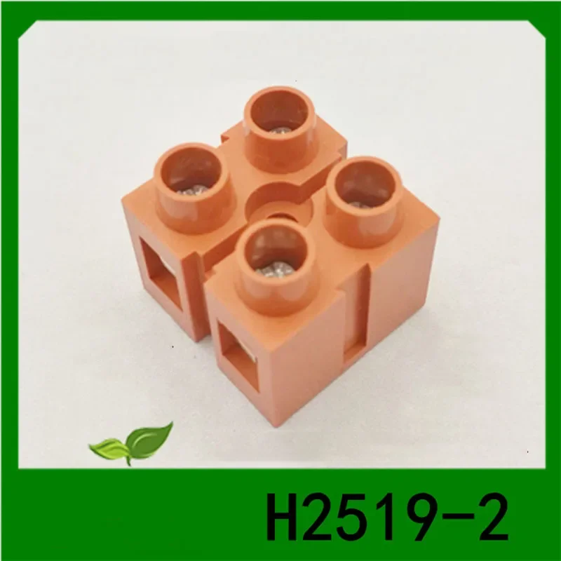 1PC New H2519-2 Two Flame Retardant Wiring Terminal Block 36A Fixed Pedestal Type Copper Connecting Cards