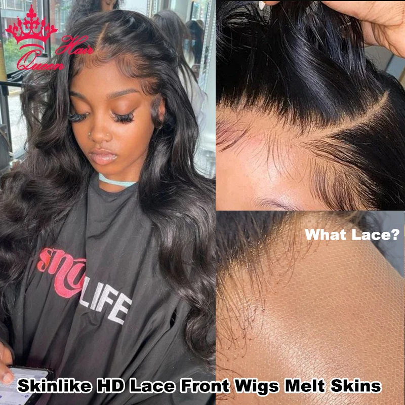 FULL Frontal 13x6 HD Lace Front Wig Raw Hair Wigs Body Wave Pre Plucked Lace Closure Wigs Brazilian Virgin Human Hair Melt Skins