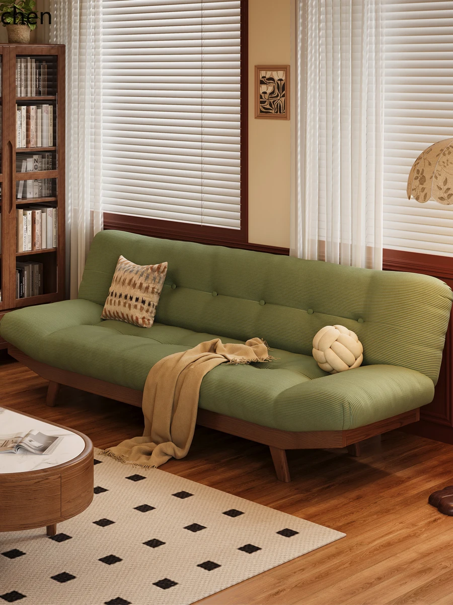 

ZML sofa bed dual-purpose multi-functional sitting and lying integrated small apartment living room corduroy sofa foldable bed