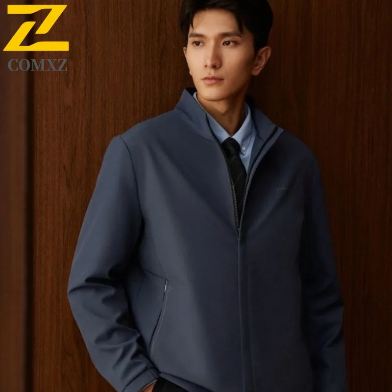 

COMXZ Breathable Windbreaker Coat 2025 Light Luxury Outdoor Office Business Anti Wrinkle Jackets Autumn Jacket with No Hood