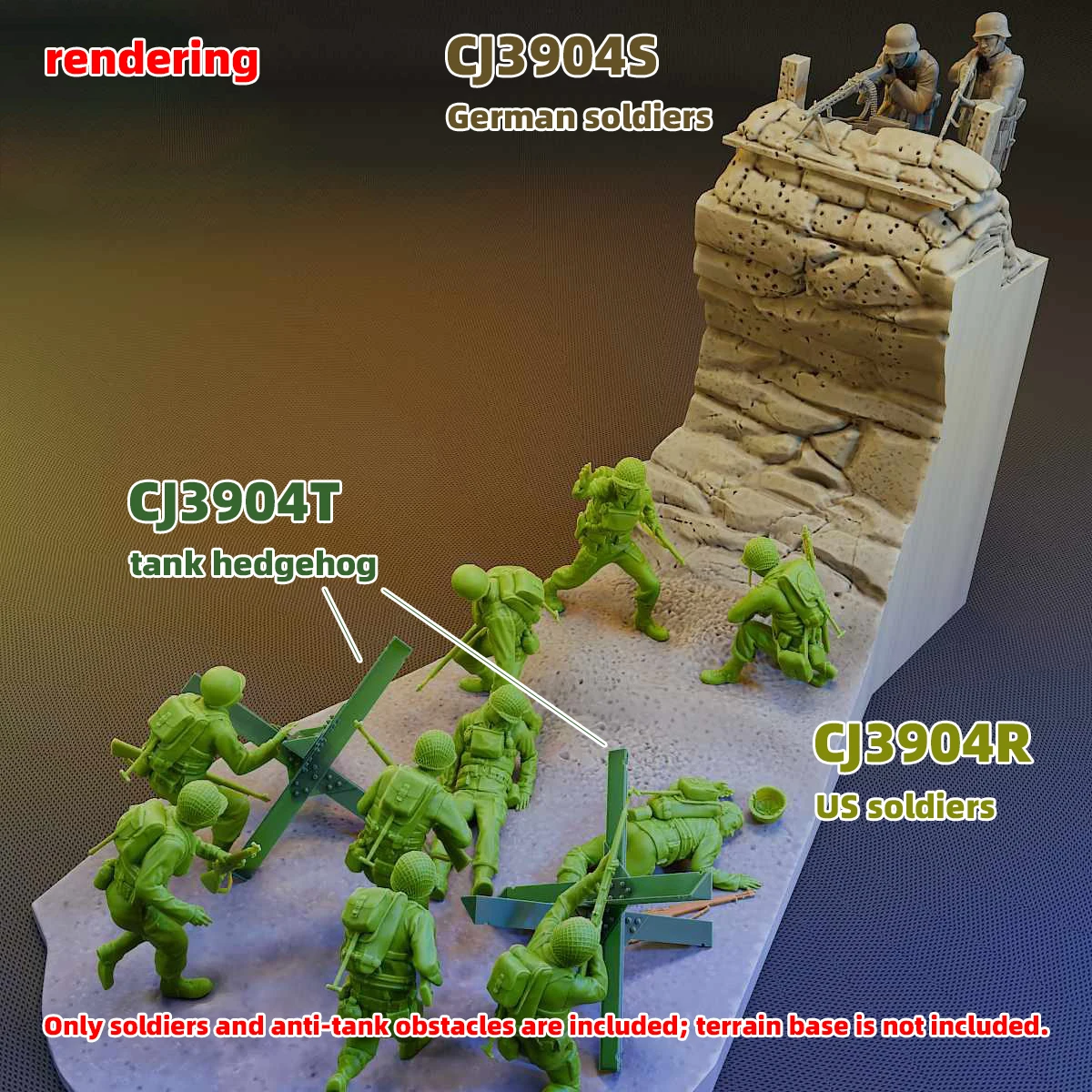 1/35 1/48 1/72 Maßstab Modellbausatz 3D Harz Miniatur-Soldatenfiguren US-Sturmtruppen Deutsche Verteidiger Unbemalt Unmontiert Diorama – Detail 12
