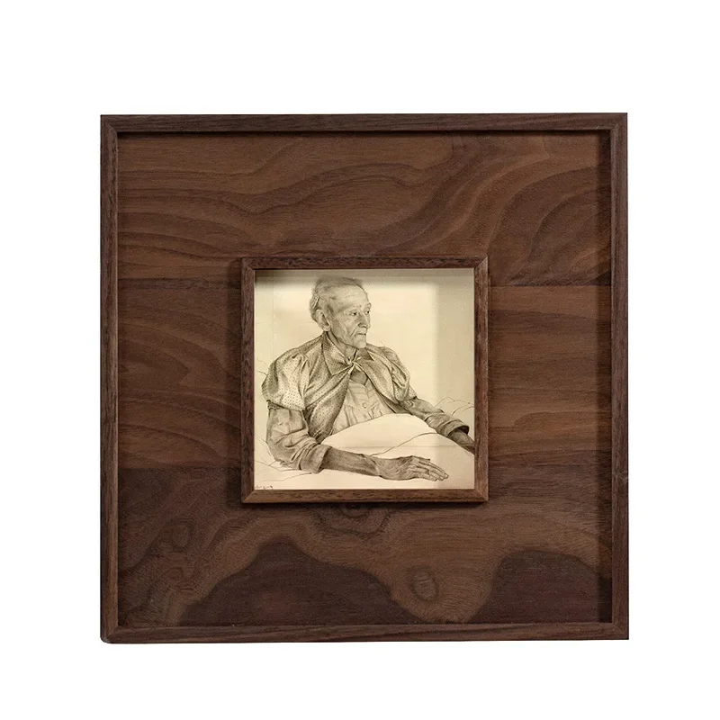 Solid Wood Square Picture Frame Mortise and Tenon High-grade Cherry Wood and Walnut Wood Wedding Photo Frames Wall Home Decor