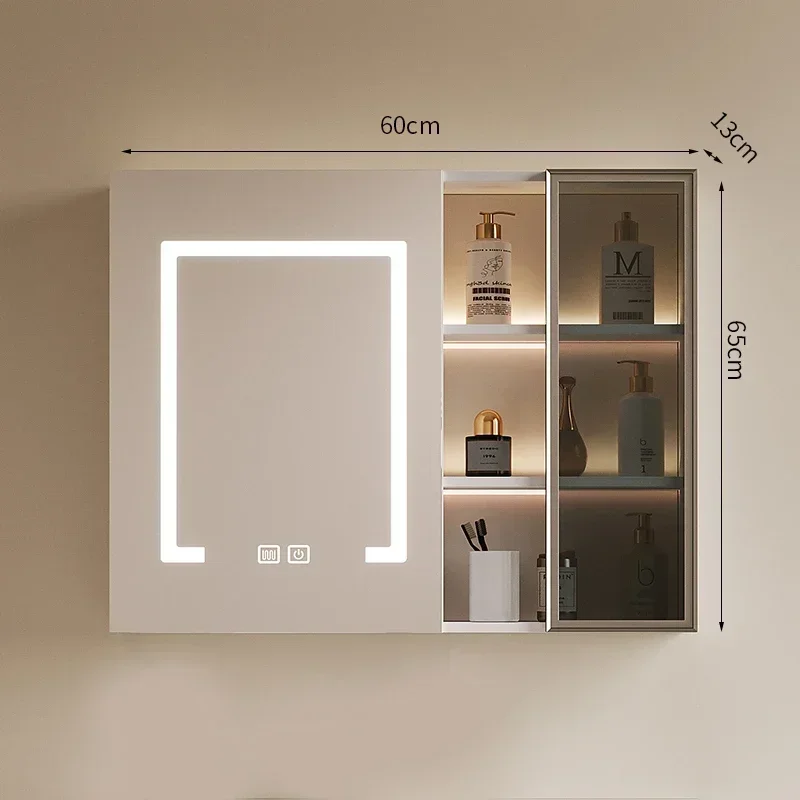 خزائن حمام ذكية على الطراز الإيطالي خزانة حمام بسيطة مثبتة على الحائط أثاث منزلي يعمل باللمس Armadi Specchi HBMC #6