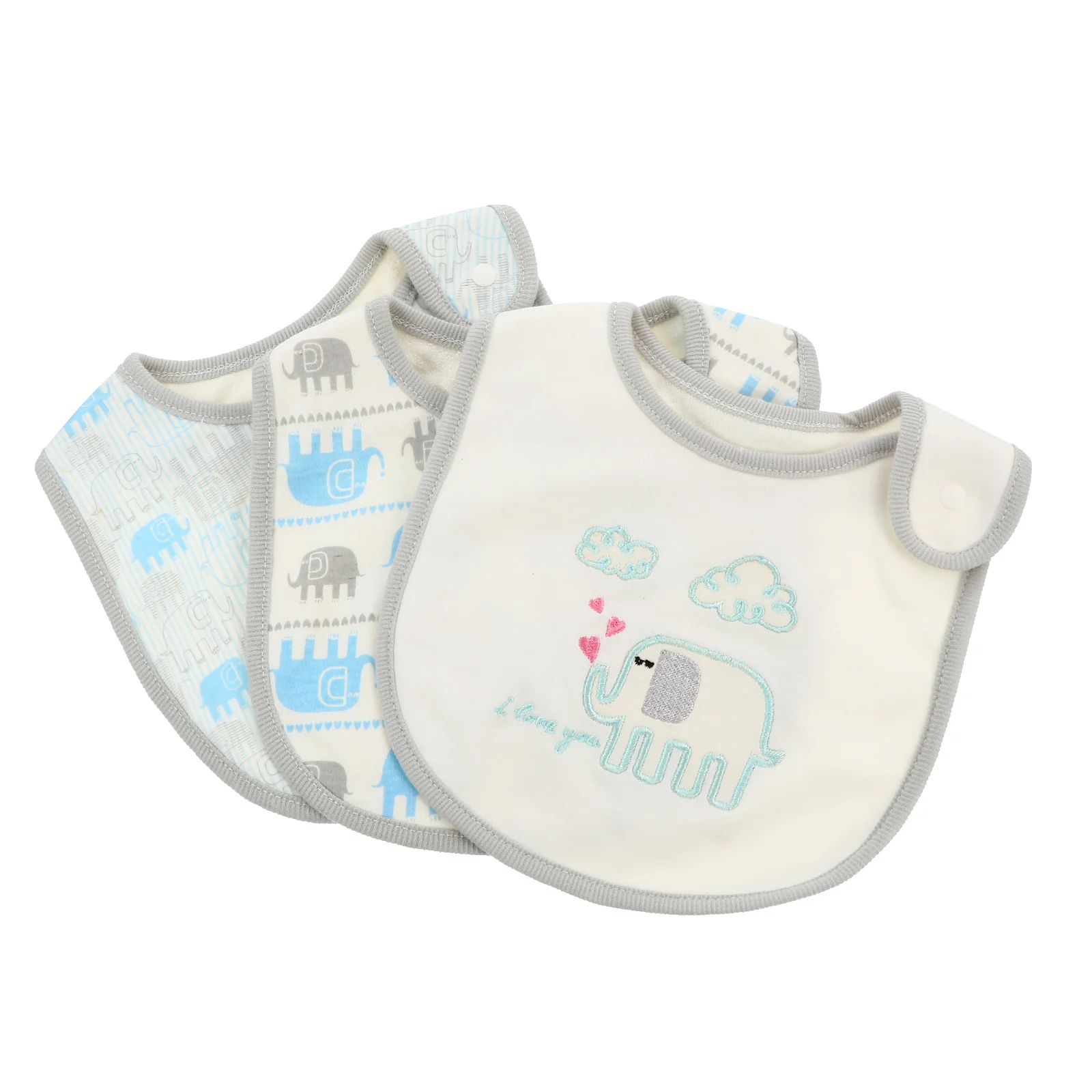 

3pcs Baby Bibs Cotton Saliva Towels Burping Cloths Infant Nursing Drool Absorbent Teething Travel Friendly Cartoon Style