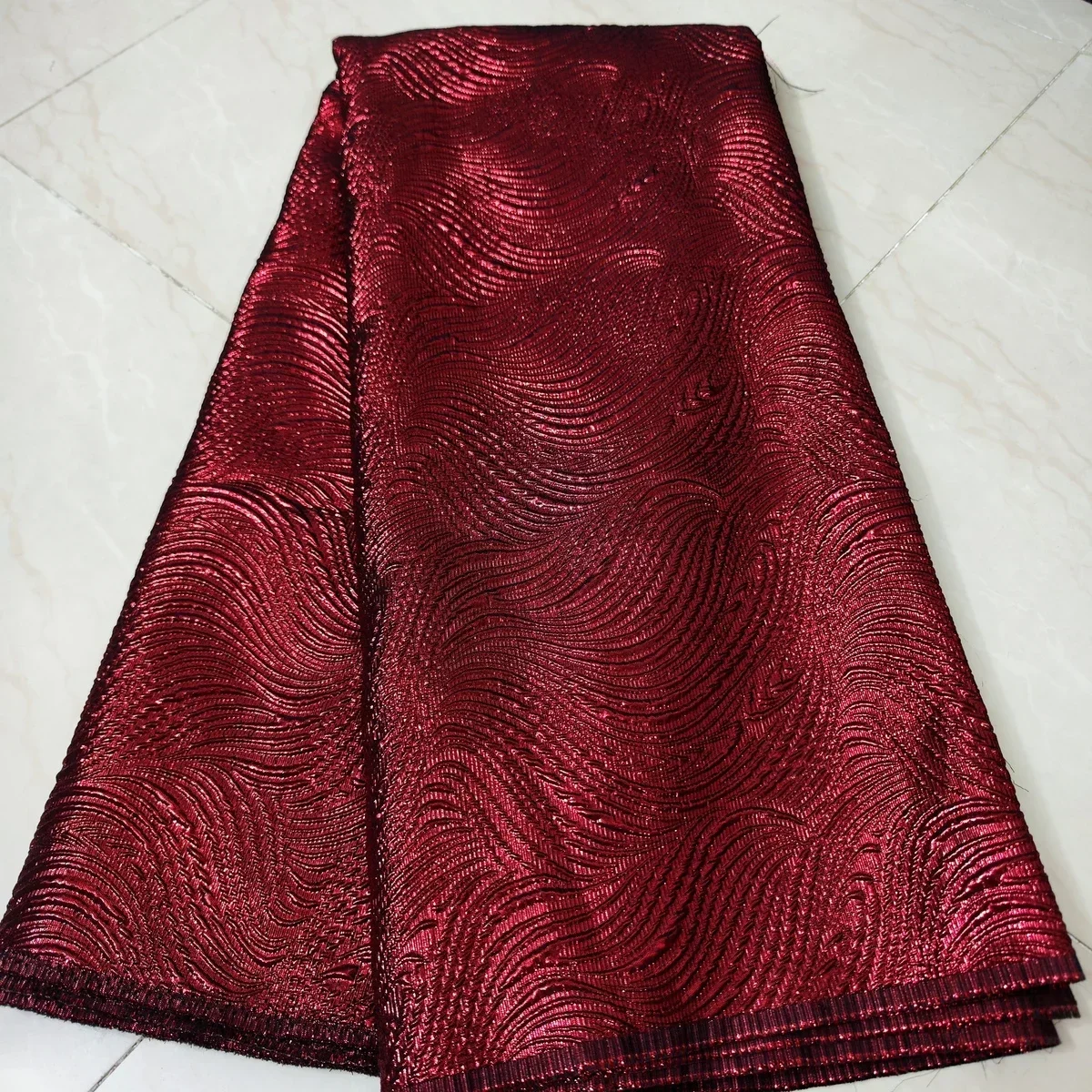 New Arrival African Jacquard Lace Fabric 2026 High Quality French Nigerian Brocade Lace Fabric For Women Party Dress Sew LJK2414