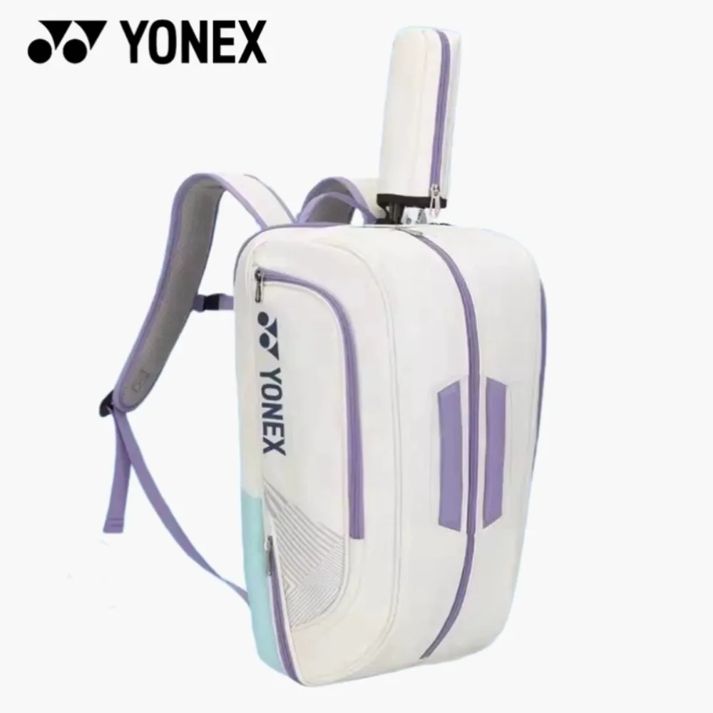 YONEX 하이 퀄리티 배드민턴 라켓, 스포츠 배낭 가죽 테니스 숄더백, 라켓 배낭, 다기능 핏, 4-6 개