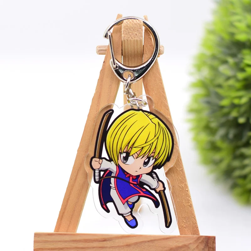 Hunter x Hunter Anime Gonfreecss Killua Zoldyck Acrylic Pendant Keychain Car Backpack Accessories Desktop Collection Toy Gifts