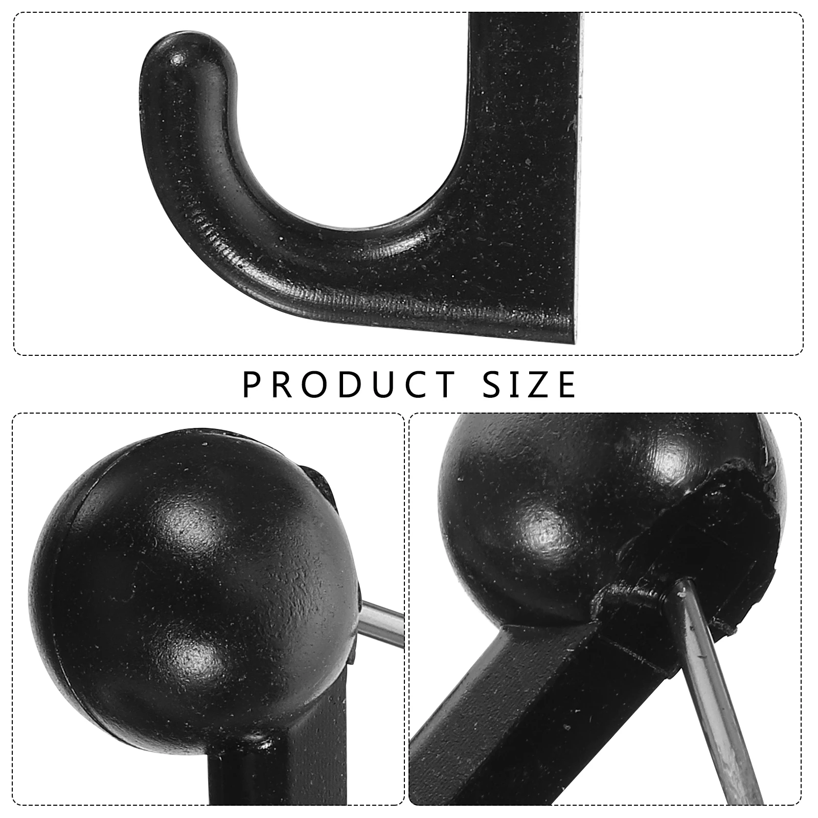 

50pcs Metal Hooks Push Pin Thumb Tacks Wall Hangings Black Sturdy Easy Office School Cafe Shop