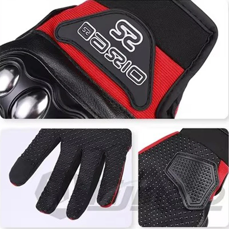 دراجة نارية ركوب الفولاذ المقاوم للصدأ قذيفة حامي قفازات فرط قبضة شاشة تعمل باللمس جميع الأحوال الجوية التهوية تنفس شبكة Luvas