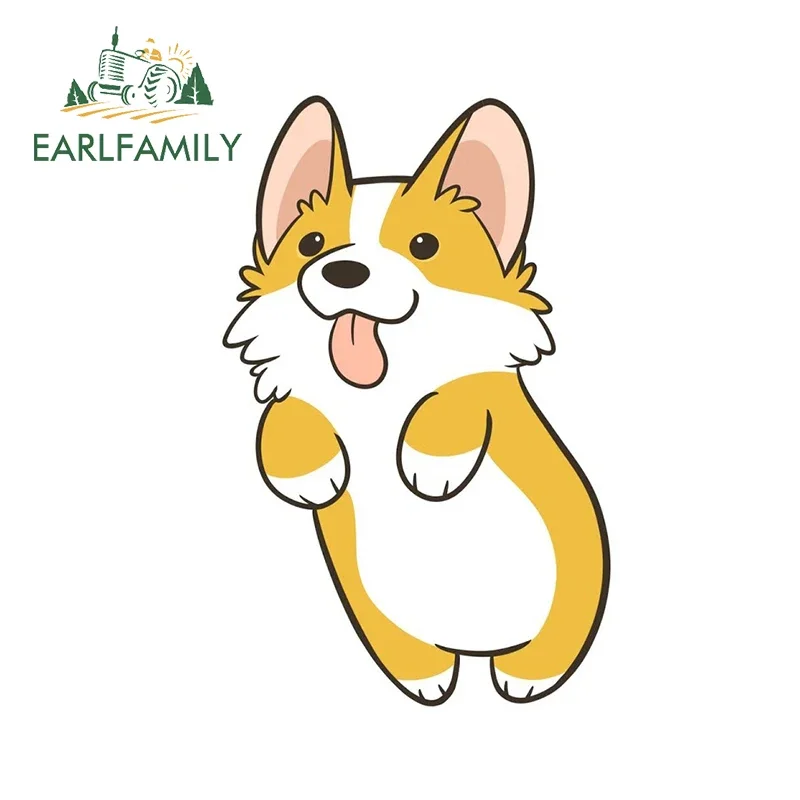 EARLFAMILY 13 سنتيمتر x 8.4 سنتيمتر ل كورجي بيمبروك إصلاح سيارة ملصق دراجة نارية ملصق مائي DIY انسداد خدش تصفيف السيارة فان الديكور
