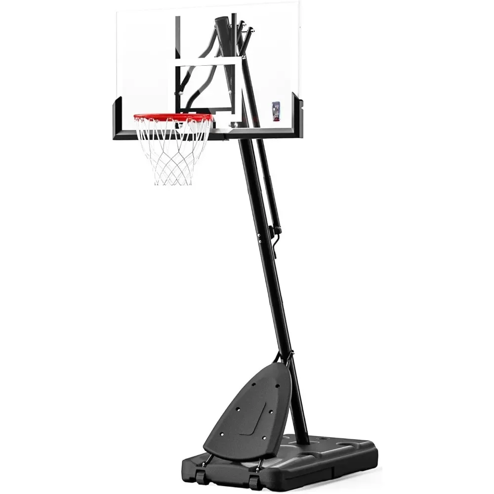 

Basketball Hoop Height Adjustable 4.8-10ft: Portable Outdoor Basketballs Goal System ,Outdoor Basketball Hoop