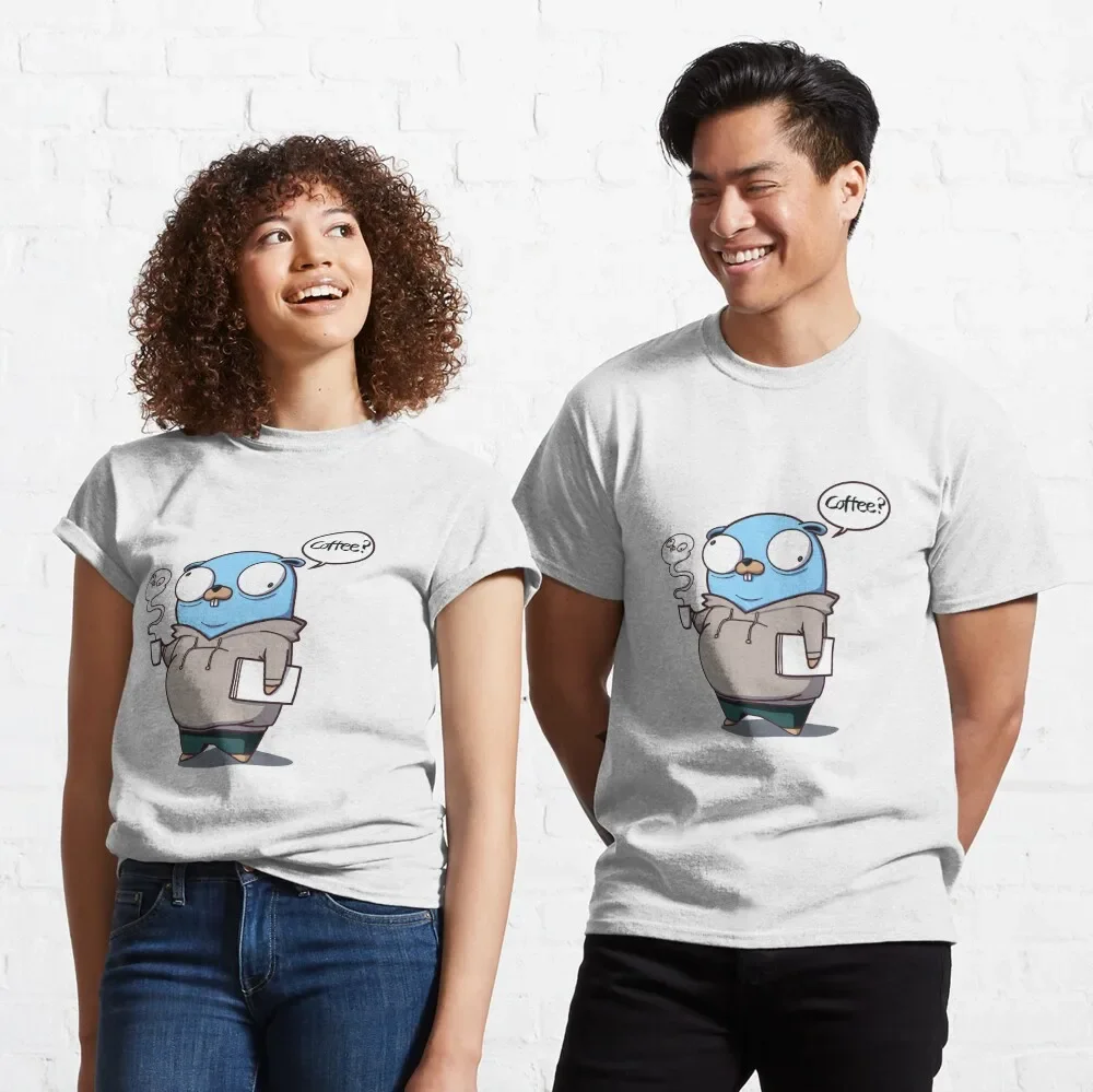 Golang Gopher Developer and His Soul T-Shirt spring clothes women 2023 funny t shirts for women