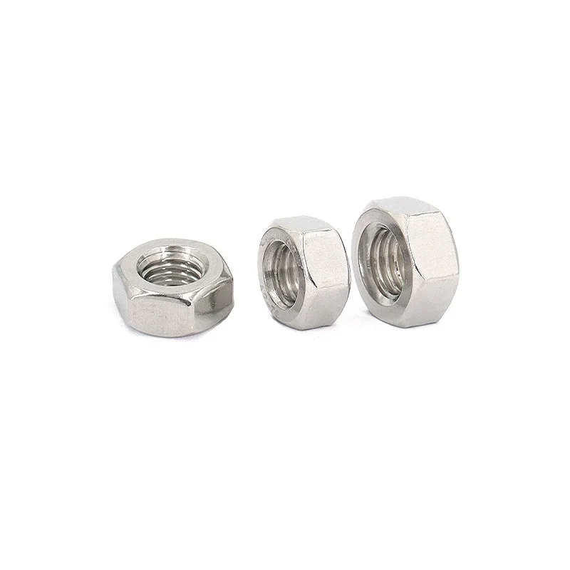 Free delivery Metric thread 304 stainless steel hex nut M1 M1.2 M1.4 M1.6 M2 M2.5 M2.6 M3 M3.5 M4 M5 M6 M8 M10 M12 M14 M16 M18