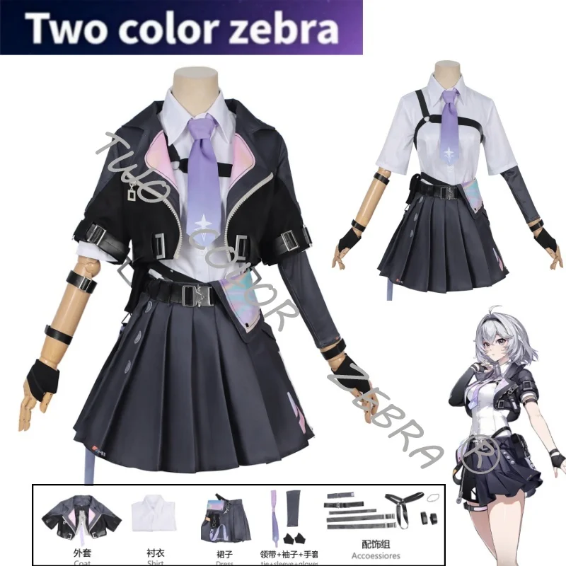 

Female Zero Costume Neverness To Everness Cosplay Dress Jecket Accessories Full Set Halloween Unifrom Comic Con Roleplay