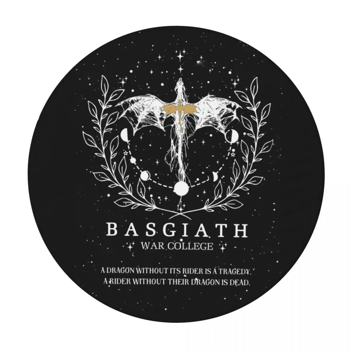 Fourth Wing Basgiath War College Waterproof Round Tablecloth Oilproof Table Cloth for Kitchen Events Dining Table Cover