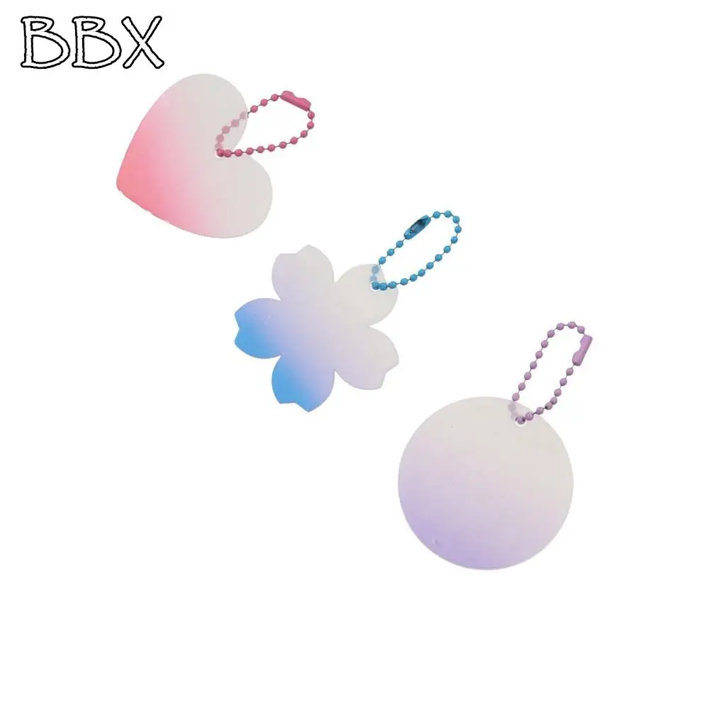 

10pcs Ins Acrylic Transparent Gradual Student Photo Display Cards Photocard Keychain DIY Pendants Stationery