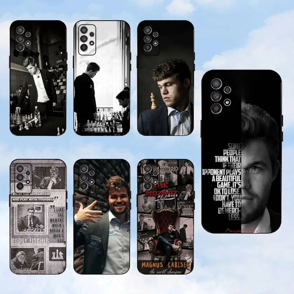 

M-Magnus Carlsen Chess Phone Case For Samsung S25,S24,S23,S22,S21,S20,S10,Ultra,Plus,Lite,FE,Soft Silicone Black Cover