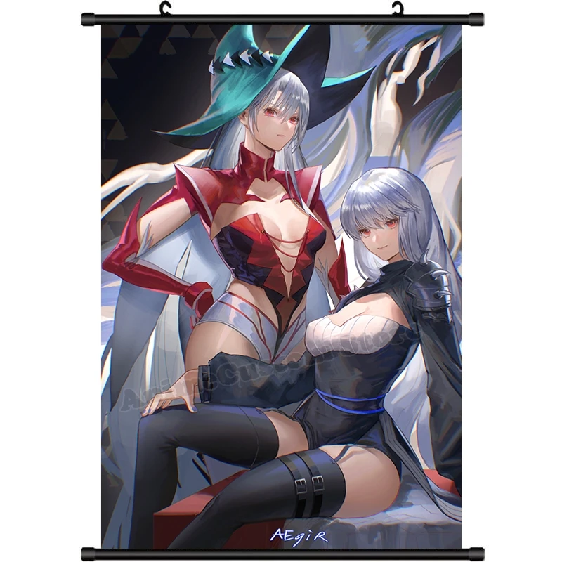 อะนิเมะ Arknights Spectre The Unchained สาวเซ็กซี่คอสเพลย์ Wall Scroll Roll ภาพวาดโปสเตอร์ Gaming แขวนภาพโปสเตอร์ของขวัญ