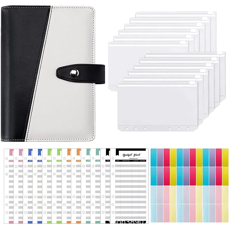 

Budget Binder,Cash Envelopes For Budgeting, Budget Planner Money Organizer For Cash, A6 Budget Binder Zipper Envelopes