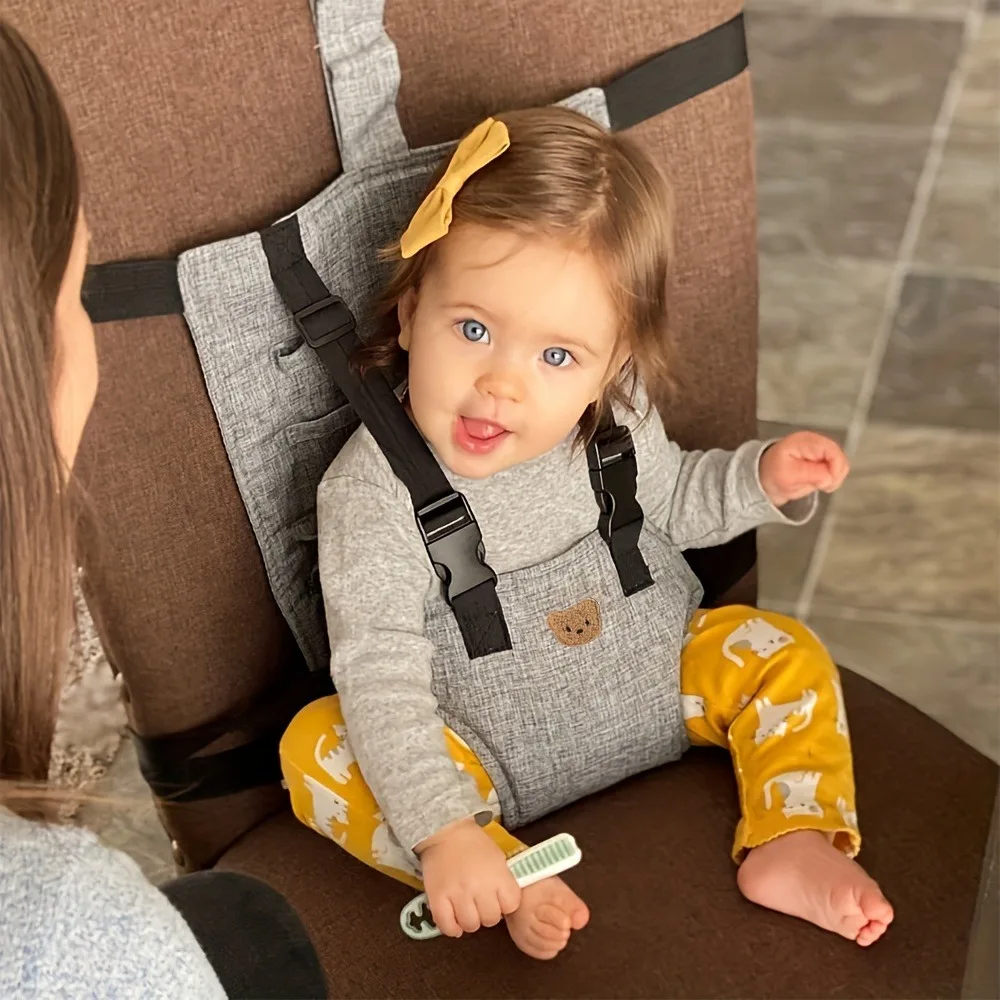 

[Children's Dining Chair] Nordic Wind Explosion-Style Children's Dining Chair Seat Belt Chair Safety Strap Baby Food Chair Fall