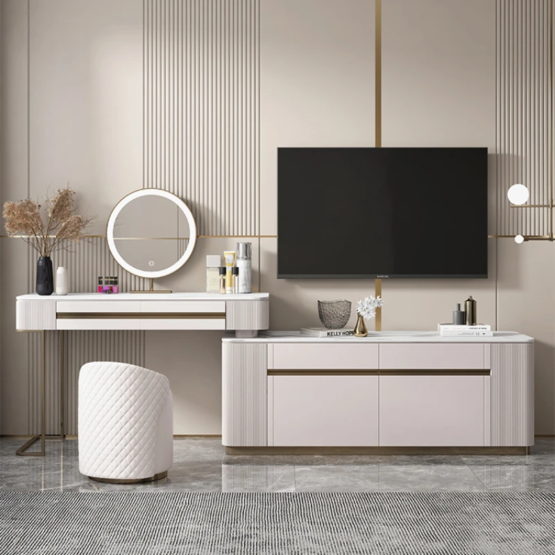 Storage Dressers Console Vanity Computer Nordic Mirror Desk Makeup Table Mobile Muebles Para Dormitorio Bedroom Furniture