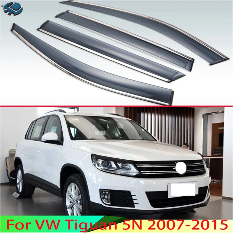 

Для VW Tiguan 5N 2007-2015 2010 2011 2012 2013 2014 пластиковый внешний козырек вентиляционные шторы оконный солнцезащитный дефлектор от дождя 2008 2009