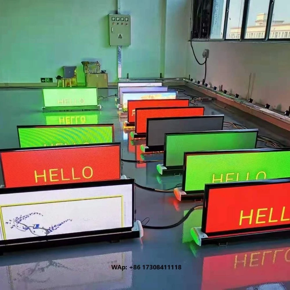 P2.5 Car  Wifi 3g Waterproof Outdoor Rolling Sign Car Roof Billboard Advertising Taxi Top Led Screen