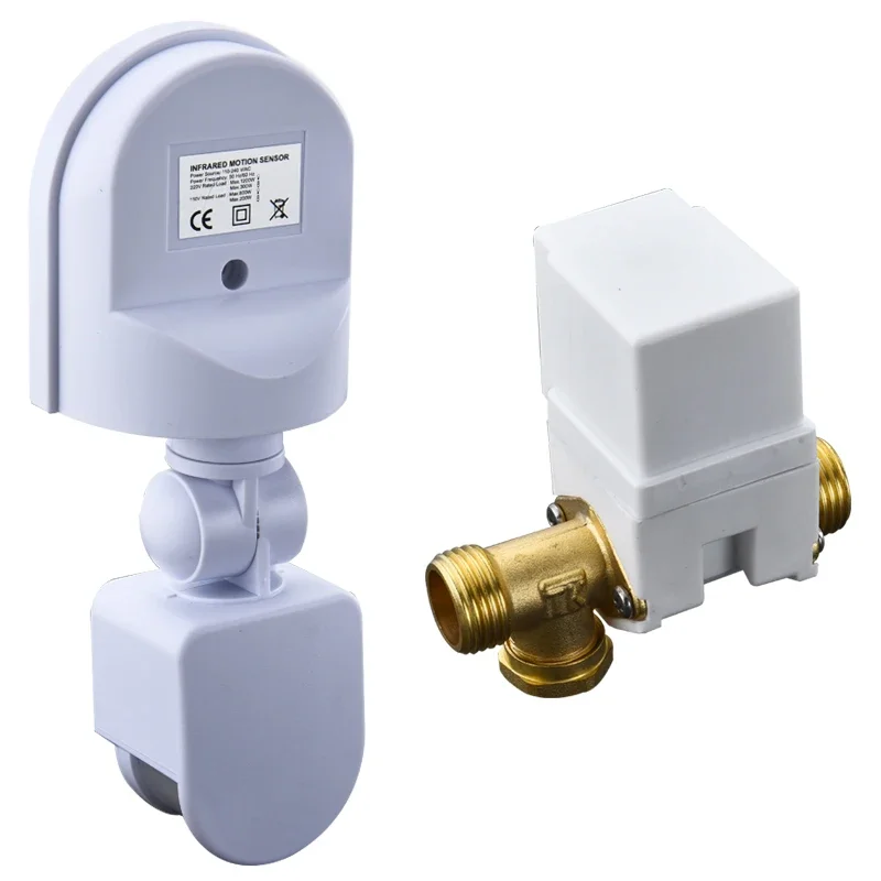 Water saving device, infrared urinal, toilet flushing device, 220V solenoid valve school