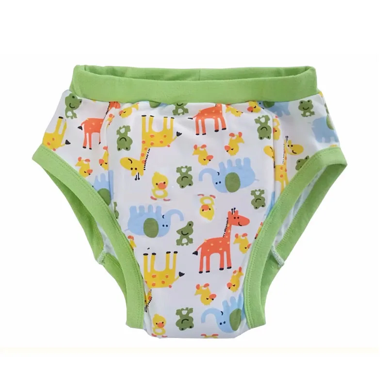 ABDL Adult Baby Diaper Brief With Padding Inside Cotton Cartoon Pattern Training Pant Washable Diaper Panties Study Pants Couple