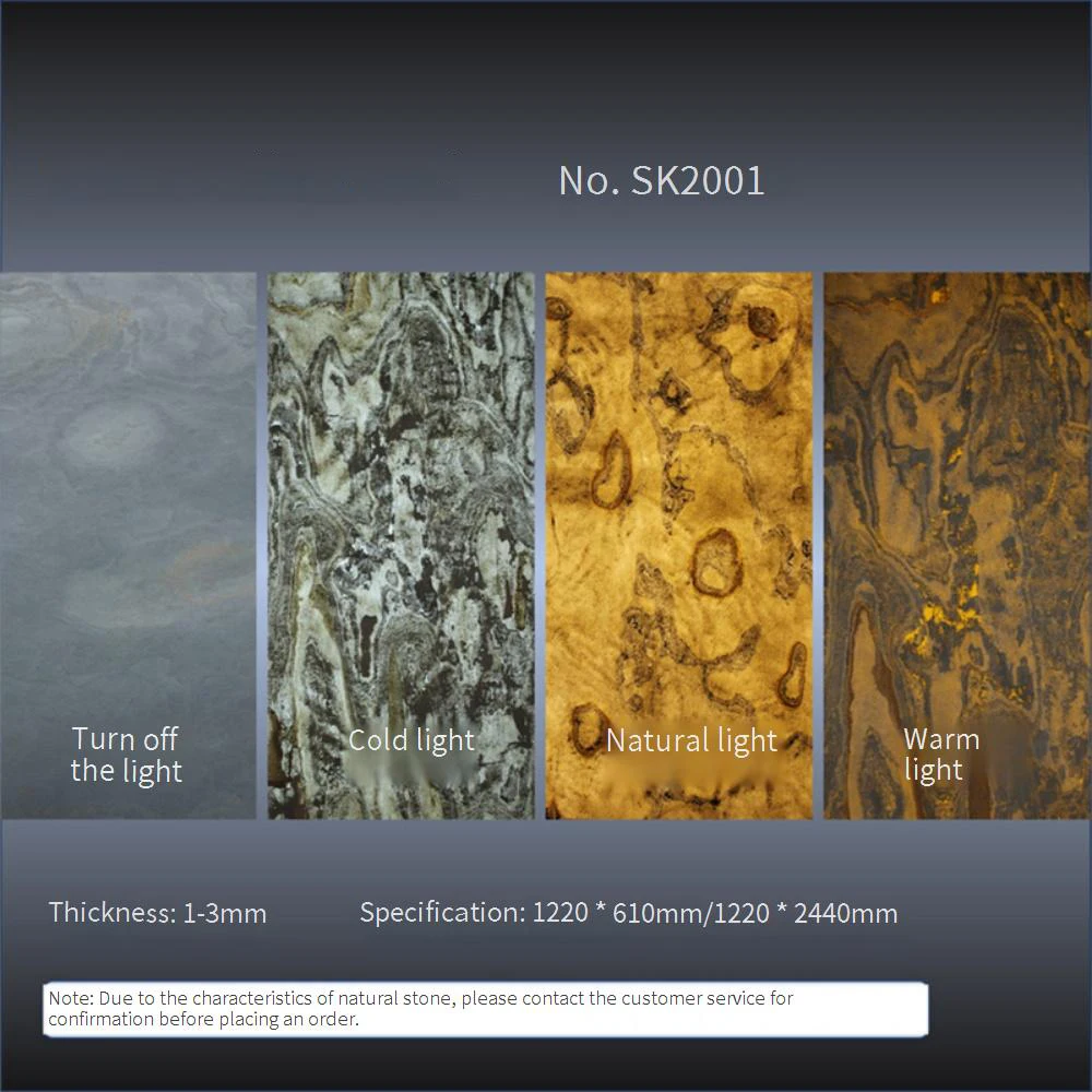 

Прозрачные каменные декоративные панели для интерьера, для стойки ресепшн и бара, новая модель