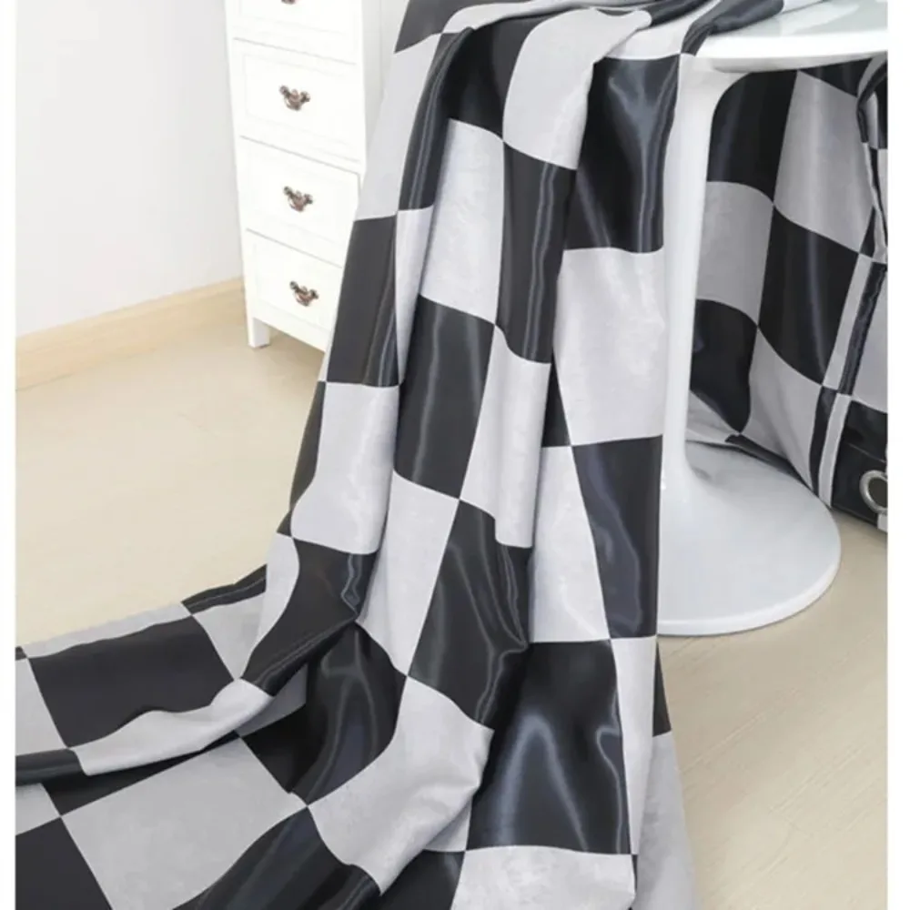 Jacquard Curtains for Living Room Bedroom Black and White Blackout Insulation Curtains Light Luxury Window Screen Tulle Custom