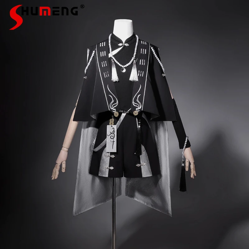 

Japanese Lolita Halloween Costume Cosplay Gothic Style Outer Cape Sleeves Top Shorts 4-Piece Set Dark Series Daily Unisex Outfit