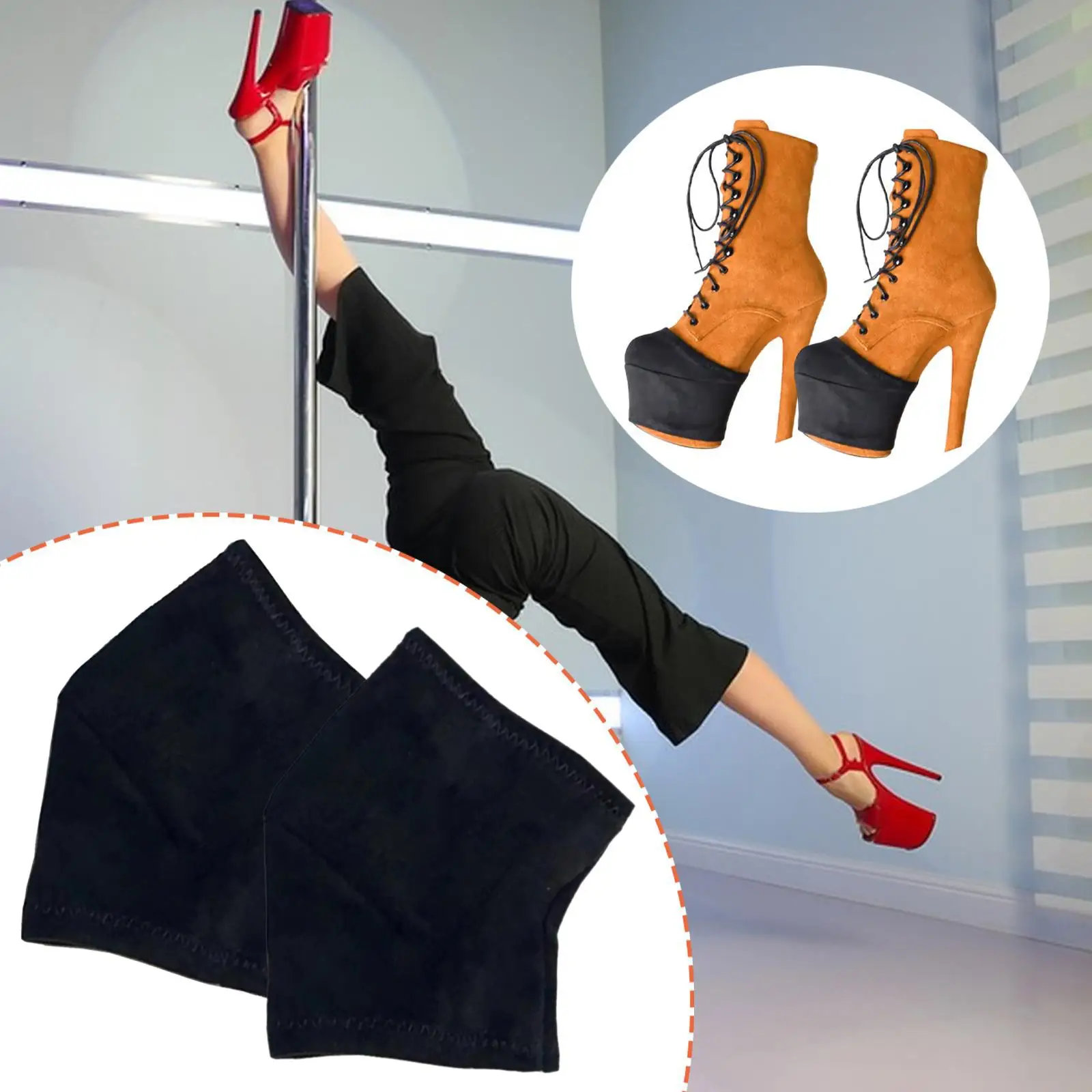 

Защитные накладки на обувь и ботинки, противоскользящие, для гладких полов, высокая износостойкость, для всех танцоров, для танцев на пилоне