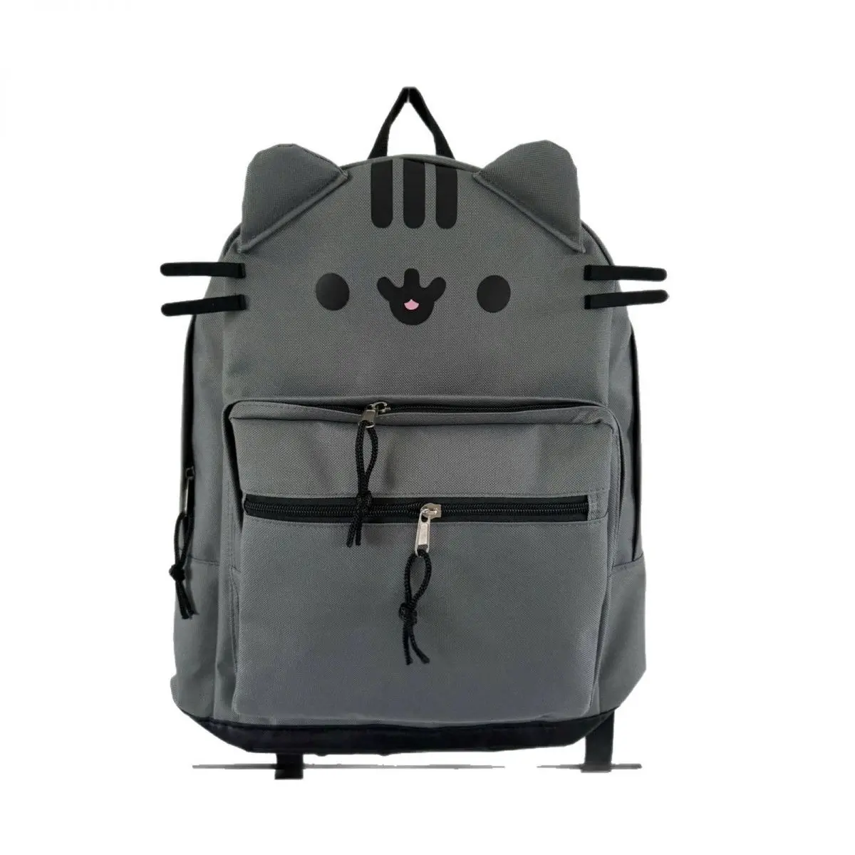 Hot Pusheen Style Cute Grey Cat Backpack School Bag with Multi-Compartment & Padded Straps Casual Daypack for Birthday gift view 6