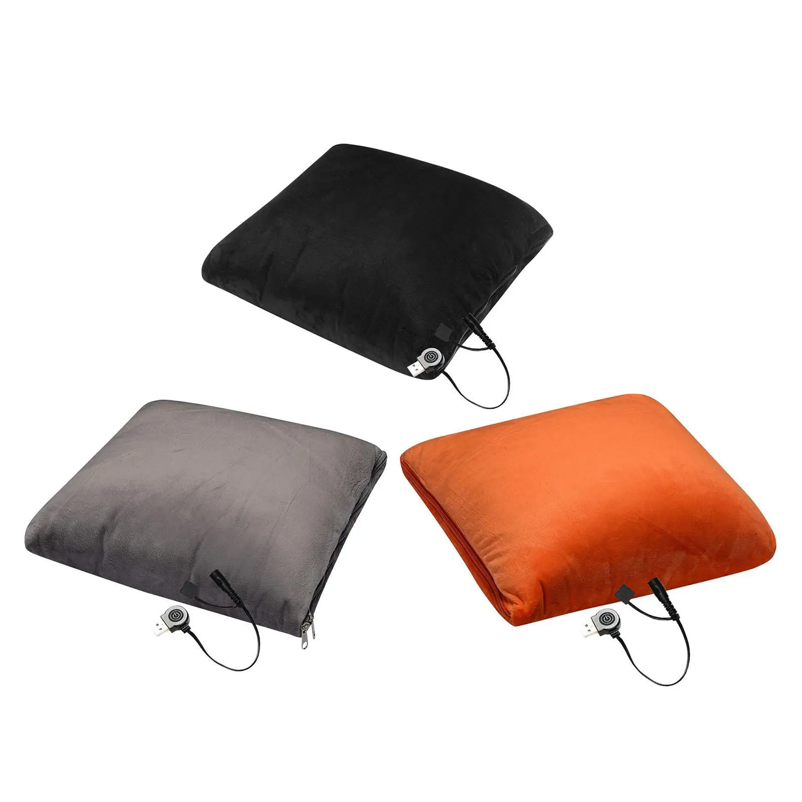 Heated Pillow Blanket Foldable Soft Comfortable Lightweight Snuggling Portable Warm Pillow for Travel Home Indoor Hugging Gifts