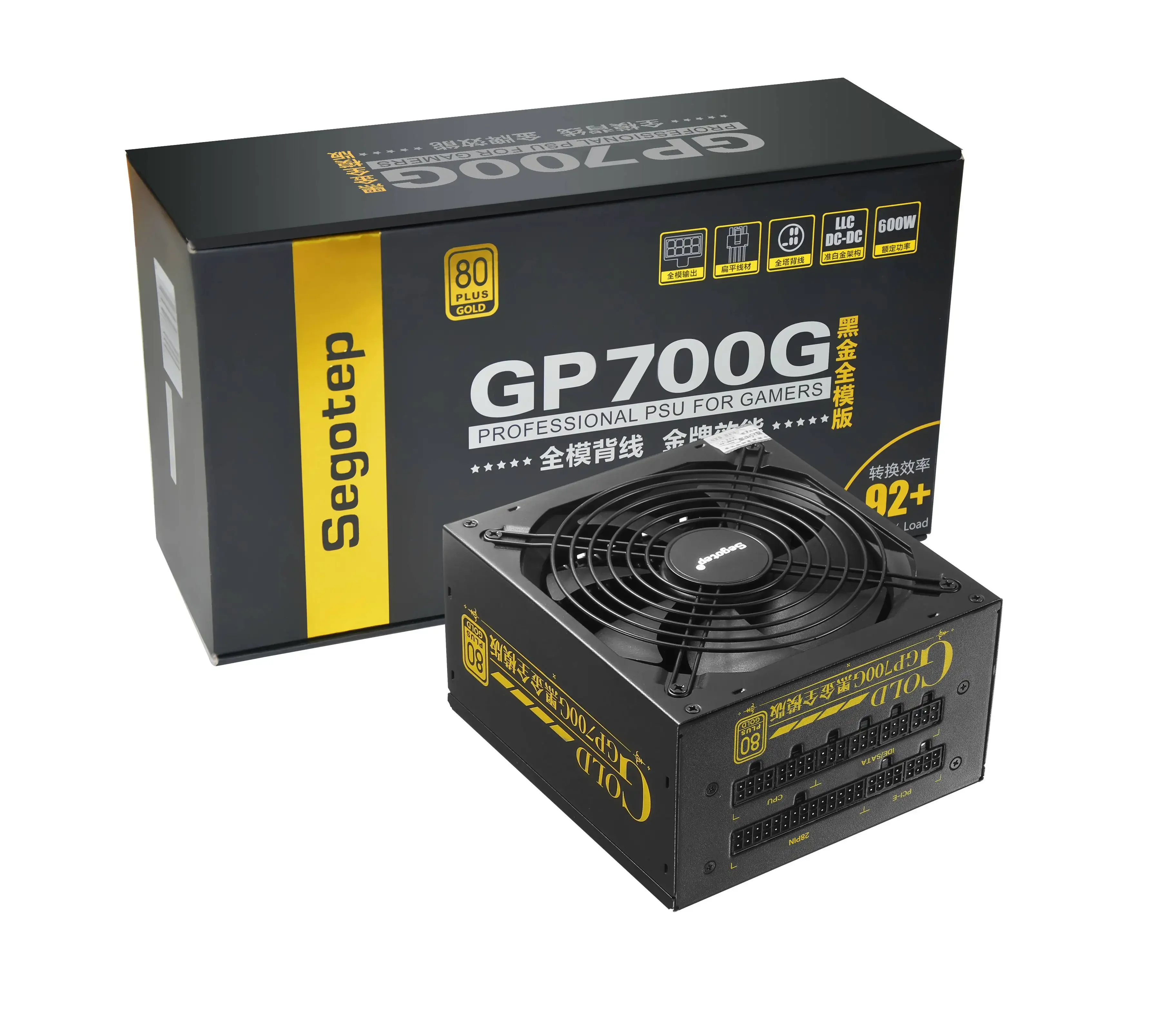 

Segotep YGM 600W GP700 Blackgold Fully Modular 80PLUS Gold Gaming Power Supply